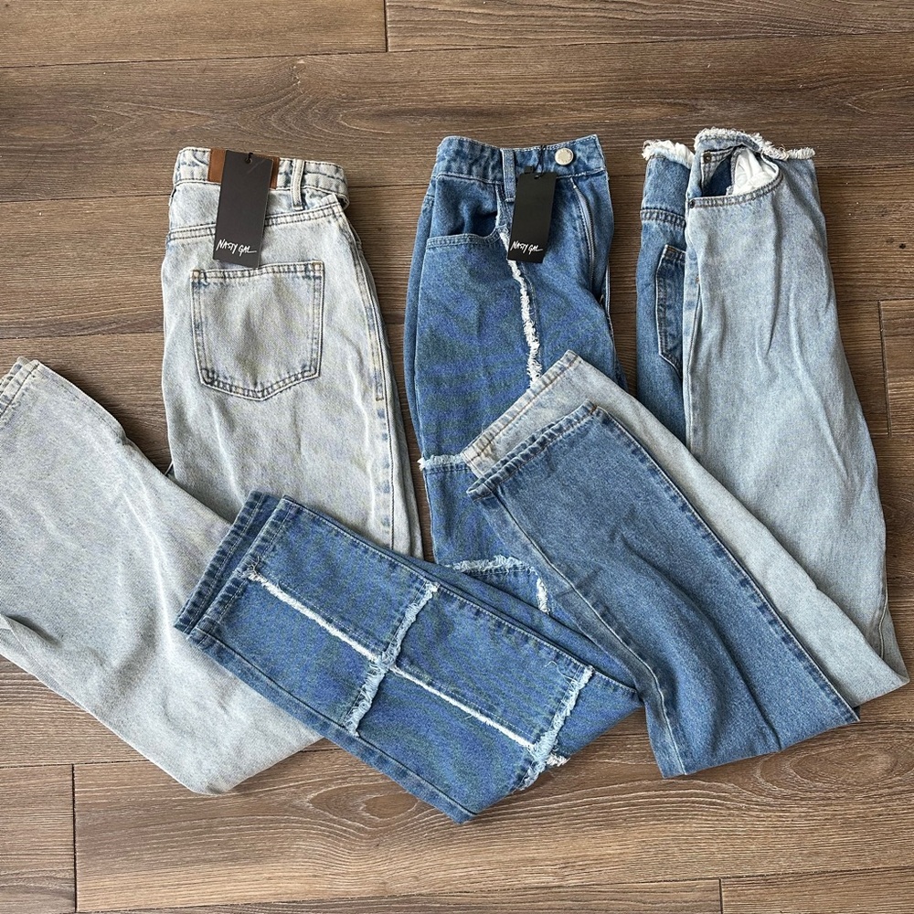 NWT Nasty Gal Size 4 Jeans Bundle - Picture 1 of 4